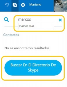 Añadir contactos en Skype para Outlook.com