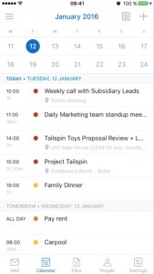 Mejoras en la visualización del calendario de Outlook para iOS y Android