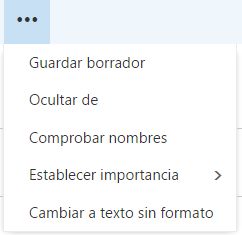 Modificar el formulario de redacción en Outlook.com