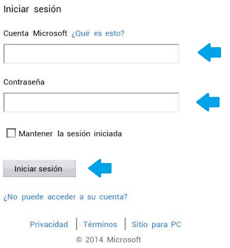 Revisar el correo de Outlook desde el navegador del teléfono